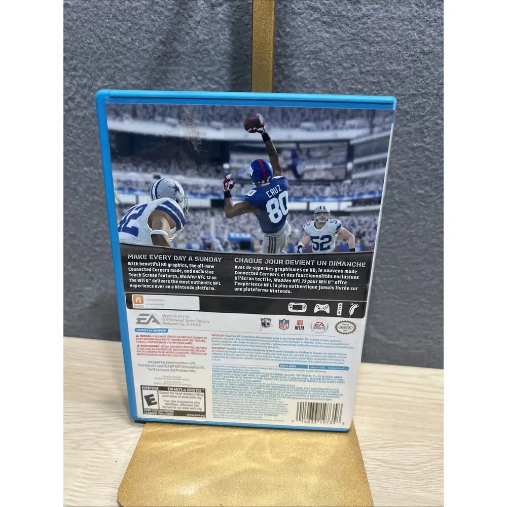 Madden NFL 13 (Nintendo Wii U, 2012) No Manual